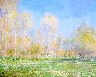 Spring in Giverny by Claude  Monet