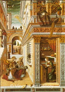 Annunciation with the Holy Emidius by Carlo  Crivelli