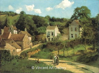 The Hermitage at Pontoise by Camille  Pissarro