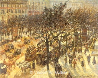Boulevard des Italiens, Afternoon by Camille  Pissarro