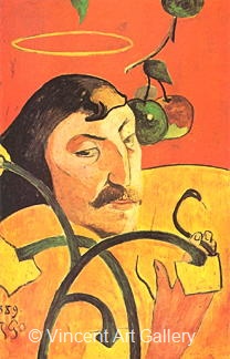 Selfportrait with Halo by Paul  Gauguin