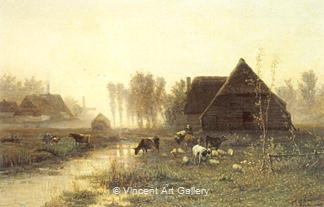 Dawn near Veenendaal by Paul J.C.  Gabriel
