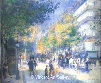 The Great Boulevards by Pierre-Auguste  Renoir
