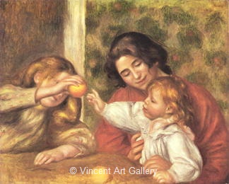 Gabrielle with Jean Renoir and a Little Girl by Pierre-Auguste  Renoir