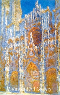 Rouen Cathedral (Sunlight Effect) by Claude  Monet