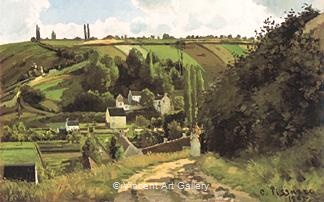 The Jallais Hills, Pontoise by Camille  Pissarro
