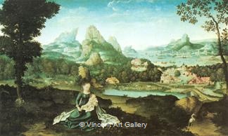 Madonna with Sleeping Child in a Landscape by Joachim  Patinir