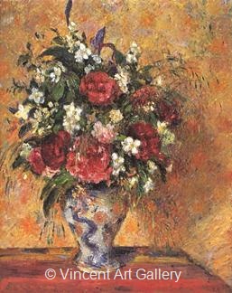 Vase of Flowers by Camille  Pissarro