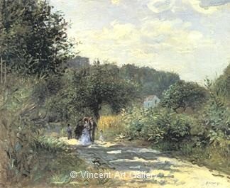 A Road in Louveciennes by Pierre-Auguste  Renoir