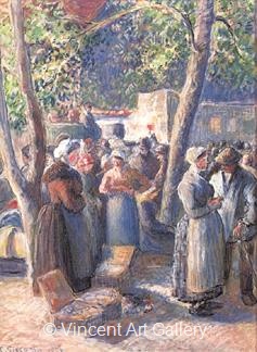 The Gisors Market by Camille  Pissarro