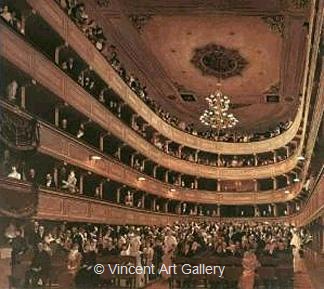 Auditorium in the Old Burgtheater, Vienna by Gustav  Klimt