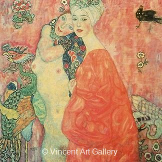 Women Friends by Gustav  Klimt
