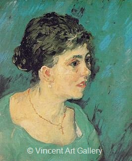 Portrait of a Woman in Blue by Vincent van Gogh