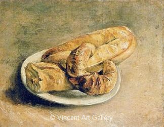 A Plate of Rolls by Vincent van Gogh