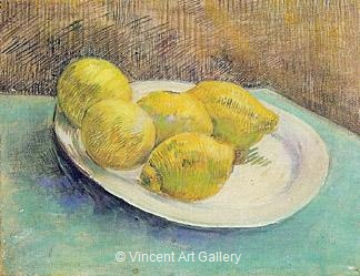 Still Life with Lemons on a Plate by Vincent van Gogh
