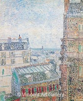 View of Paris from Vincent's Room in the Rue Lepic by Vincent van Gogh