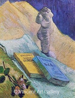 Srill Life with Plaster Statuette, a Rose and two Novels by Vincent van Gogh