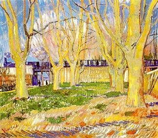 Avenue of Plane near Arles Station by Vincent van Gogh
