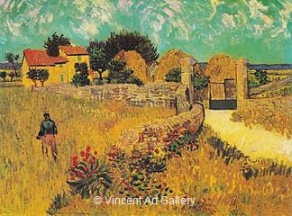 Farmhouses in Provence by Vincent van Gogh