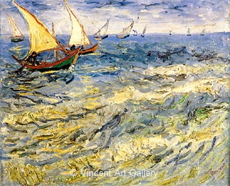 Seascape at Saintes- Maries by Vincent van Gogh