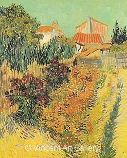 Garden Behind  House by Vincent van Gogh