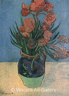 Still Life, Vase with Oleanders by Vincent van Gogh