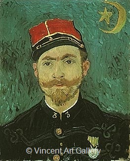 Portrait of Milliet, Second Lieutenant of the Zouaves by Vincent van Gogh