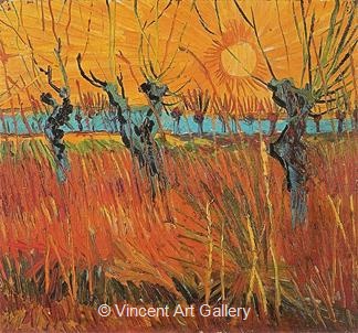 Willows at Sunset by Vincent van Gogh