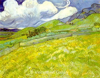 Mountainous Landscape behind Saint-Paul Hospital by Vincent van Gogh