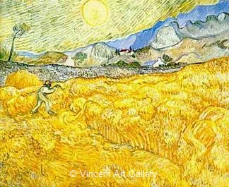 Wheatfield behind the Hospital Saint-Paul by Vincent van Gogh