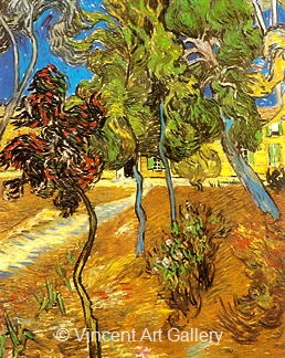 Trees in the Garden of Saint-Paul Hospital by Vincent van Gogh