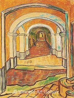 Corridor in Saint-Paul Hospital by Vincent van Gogh