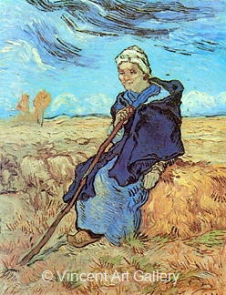 The Shepherdess (after Millet) by Vincent van Gogh
