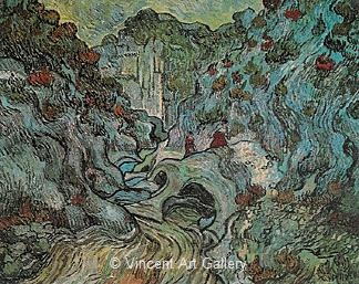 Les Peiroulets Ravine by Vincent van Gogh