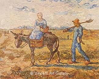 Morning: Peasant Couple Going to Work (after Millet) by Vincent van Gogh