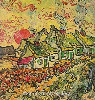 Cottages, Reminiscence of the North by Vincent van Gogh