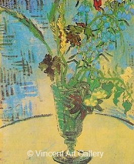 Still Life, Glass with Wild Flowers by Vincent van Gogh