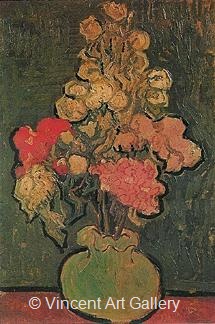 Still Life, Vase with Rose-Mallows by Vincent van Gogh