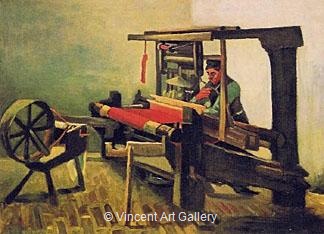 Weaver Facing Left with Spinning Wheel by Vincent van Gogh