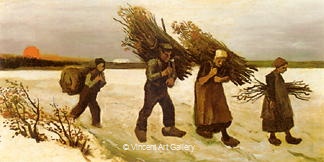 Wood Gatherers in the Snow by Vincent van Gogh