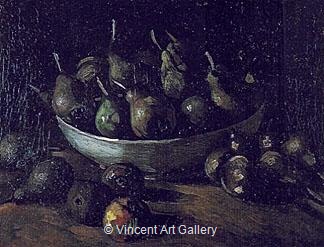 Still Life with an Earthen Bowl and Pears by Vincent van Gogh