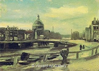 View of Amsterdam from Central Station by Vincent van Gogh