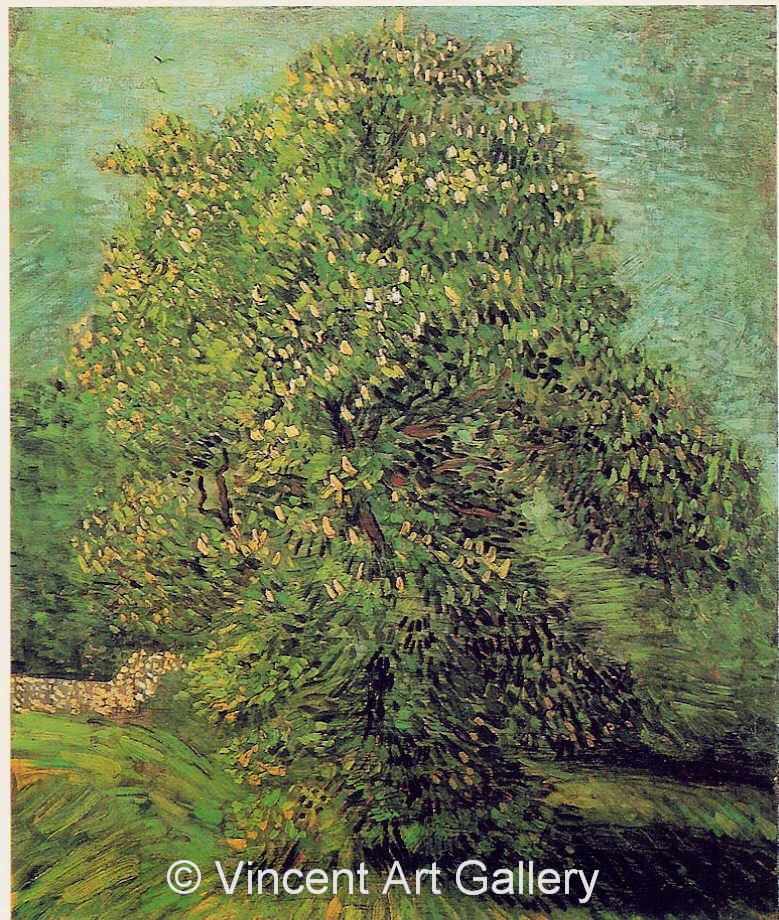 Chestnut Tree in Blossom by Vincent van Gogh - Oil Painting Reproduction