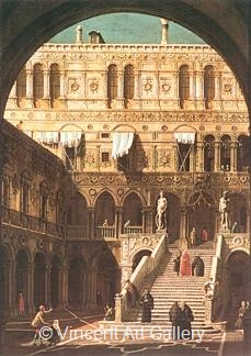 Scala dei Giganti by   Canaletto