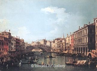 Rialto Bridge from the South by   Canaletto