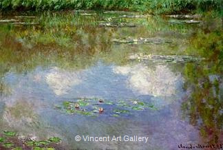 Water-Lily Pond (The Clouds) by Claude  Monet