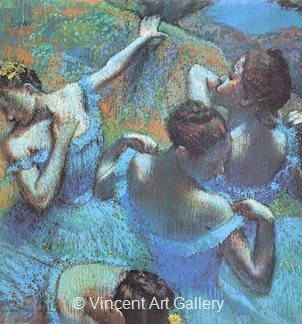 Blue Dancers by Edgar  Degas