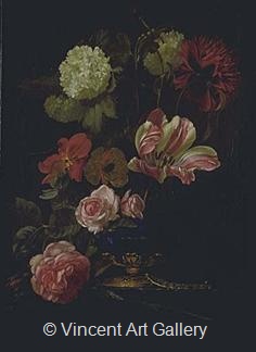 Vase with Flowers by Willem van Aelst