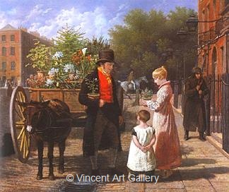 The Flower Seller by Jacques-Laurent  Agasse
