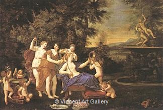 Venus attended by Nymphs and Cupids by Francesco  Albani